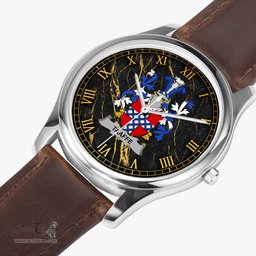 Irish Taaffe Irish Coat of Arms Irish Watch Leather Strap Classic Quartz Watch