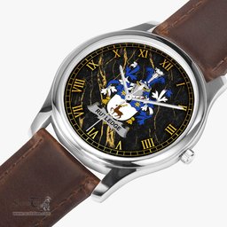 Irish Rutledge Irish Coat of Arms Irish Watch Leather Strap Classic Quartz Watch