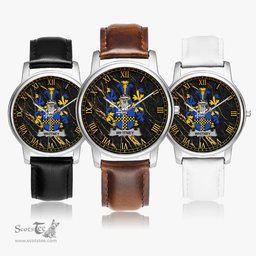Irish Whitney Irish Coat of Arms Irish Watch Leather Strap Classic Quartz Watch