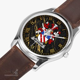 Irish Widenham Irish Coat of Arms Irish Watch Leather Strap Classic Quartz Watch