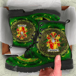 Irish Branigan or O Branagan Coat of Arms Family Crest Ireland Leather Boots Celtic Tree Boots
