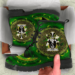 Irish Dane or O Dane Coat of Arms Family Crest Ireland Leather Boots Celtic Tree Boots