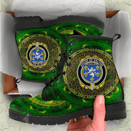 Irish House of DALTON Coat of Arms Family Crest Ireland Leather Boots Celtic Tree Boots