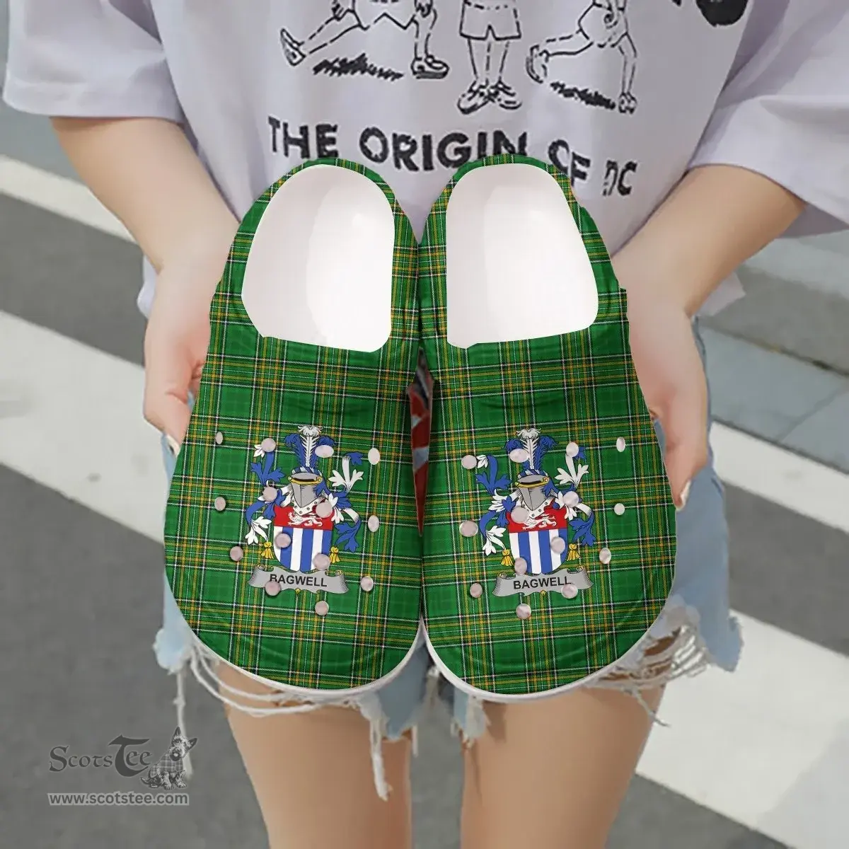 Irish Bagwell Coat of Arms Family Crest Ireland Clogs Irish National Tartan Irish County Clogs
