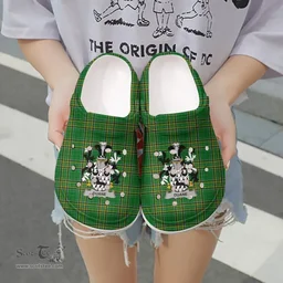 Irish Duane or O'Devine Coat of Arms Family Crest Ireland Clogs Irish National Tartan Irish County Clogs