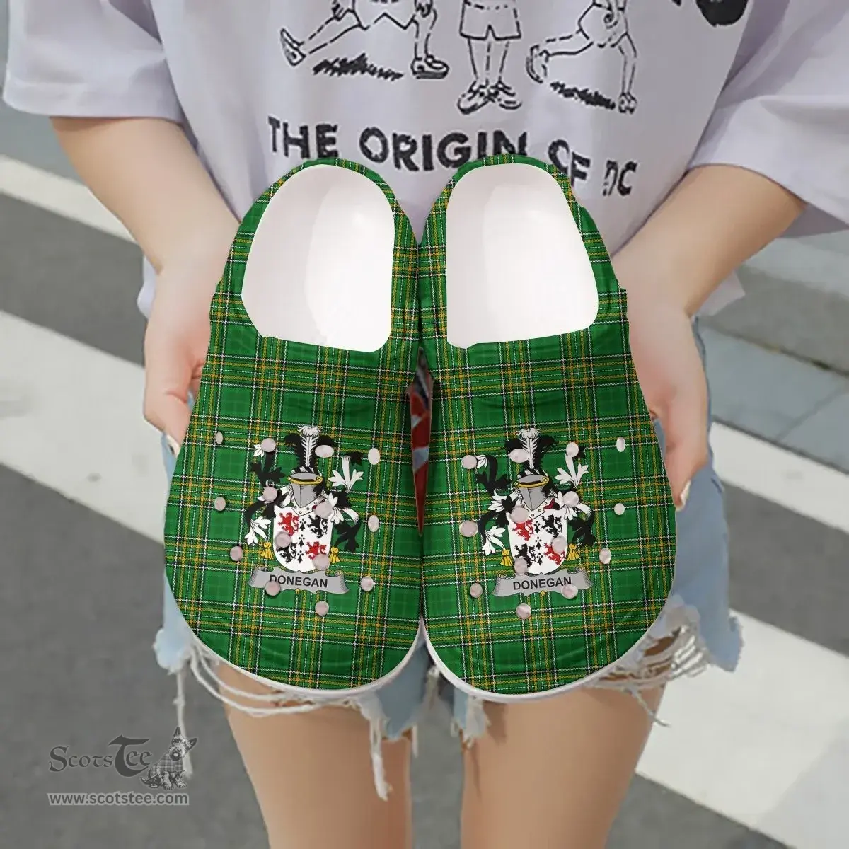 Irish Donegan or O'Donagan Coat of Arms Family Crest Ireland Clogs Irish National Tartan Irish County Clogs