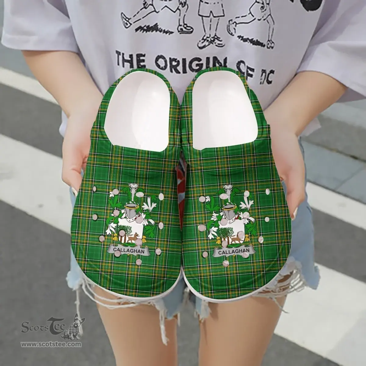 Irish Callaghan or O'Callaghan Coat of Arms Family Crest Ireland Clogs Irish National Tartan Irish County Clogs