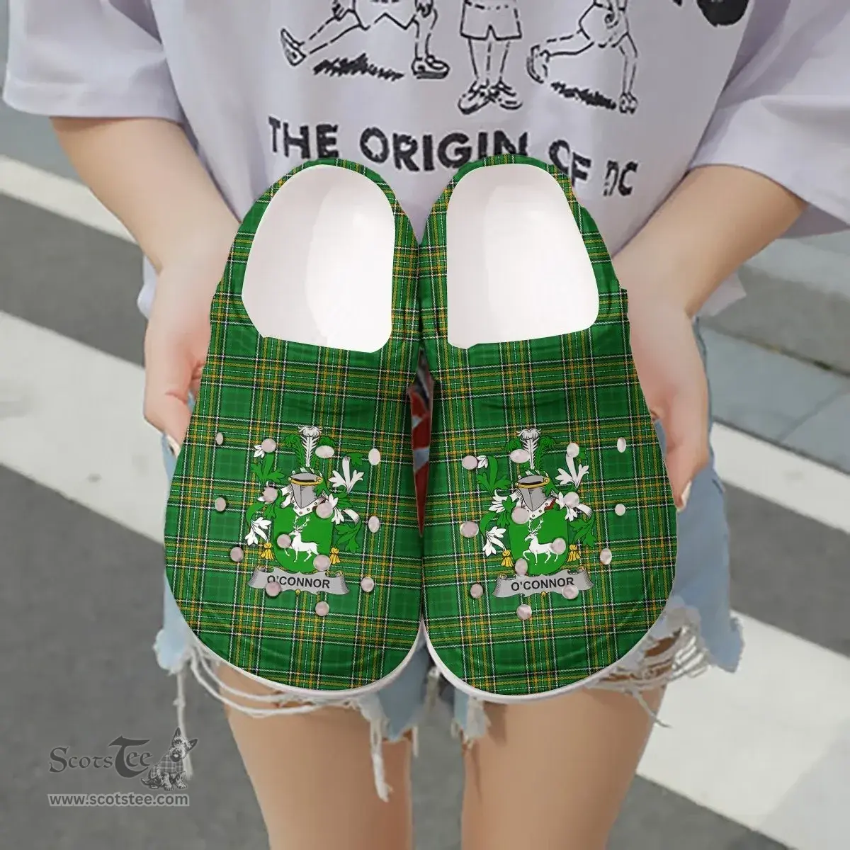 Irish Connor or O'Connor (Corcomroe) Coat of Arms Family Crest Ireland Clogs Irish National Tartan Irish County Clogs
