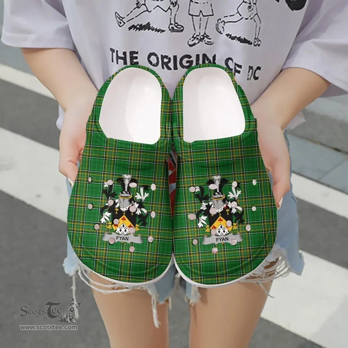 Irish Fyan or Faghan Coat of Arms Family Crest Ireland Clogs Irish National Tartan Irish County Clogs
