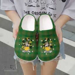 Irish Harvey or Hervey Coat of Arms Family Crest Ireland Clogs Irish National Tartan Irish County Clogs