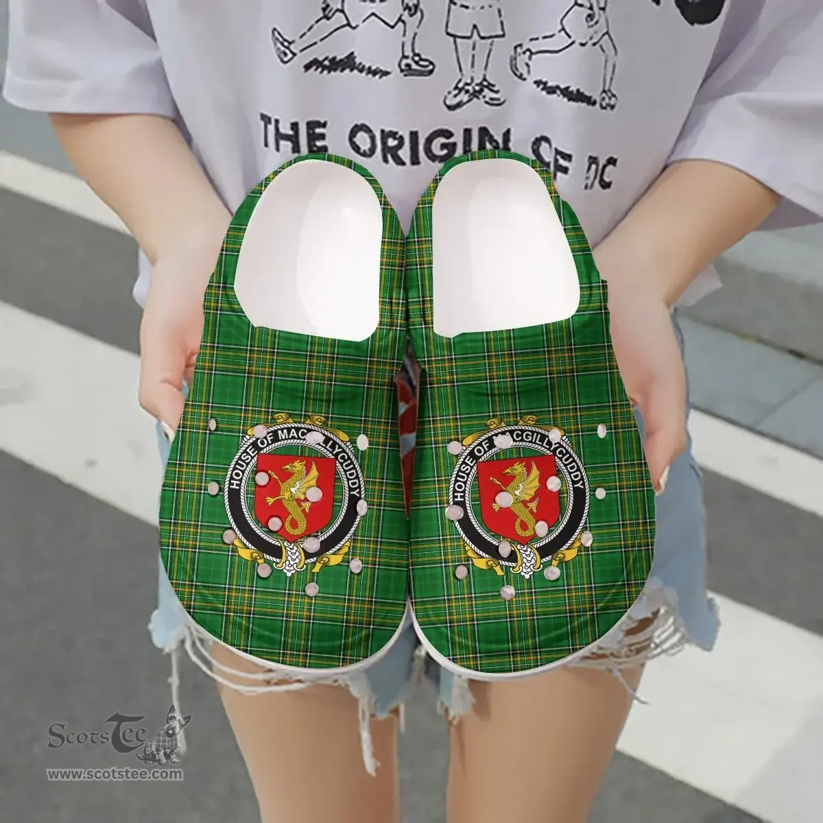 Irish House of MACGILLYCUDDY Coat of Arms Family Crest Ireland Clogs Irish National Tartan Irish County Clogs