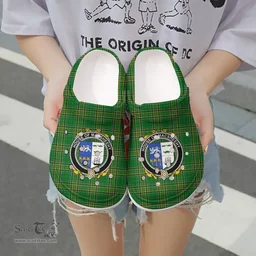 Irish House of MACSHEEHY Coat of Arms Family Crest Ireland Clogs Irish National Tartan Irish County Clogs