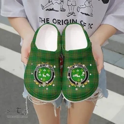 Irish House of MACCURTIN Coat of Arms Family Crest Ireland Clogs Irish National Tartan Irish County Clogs