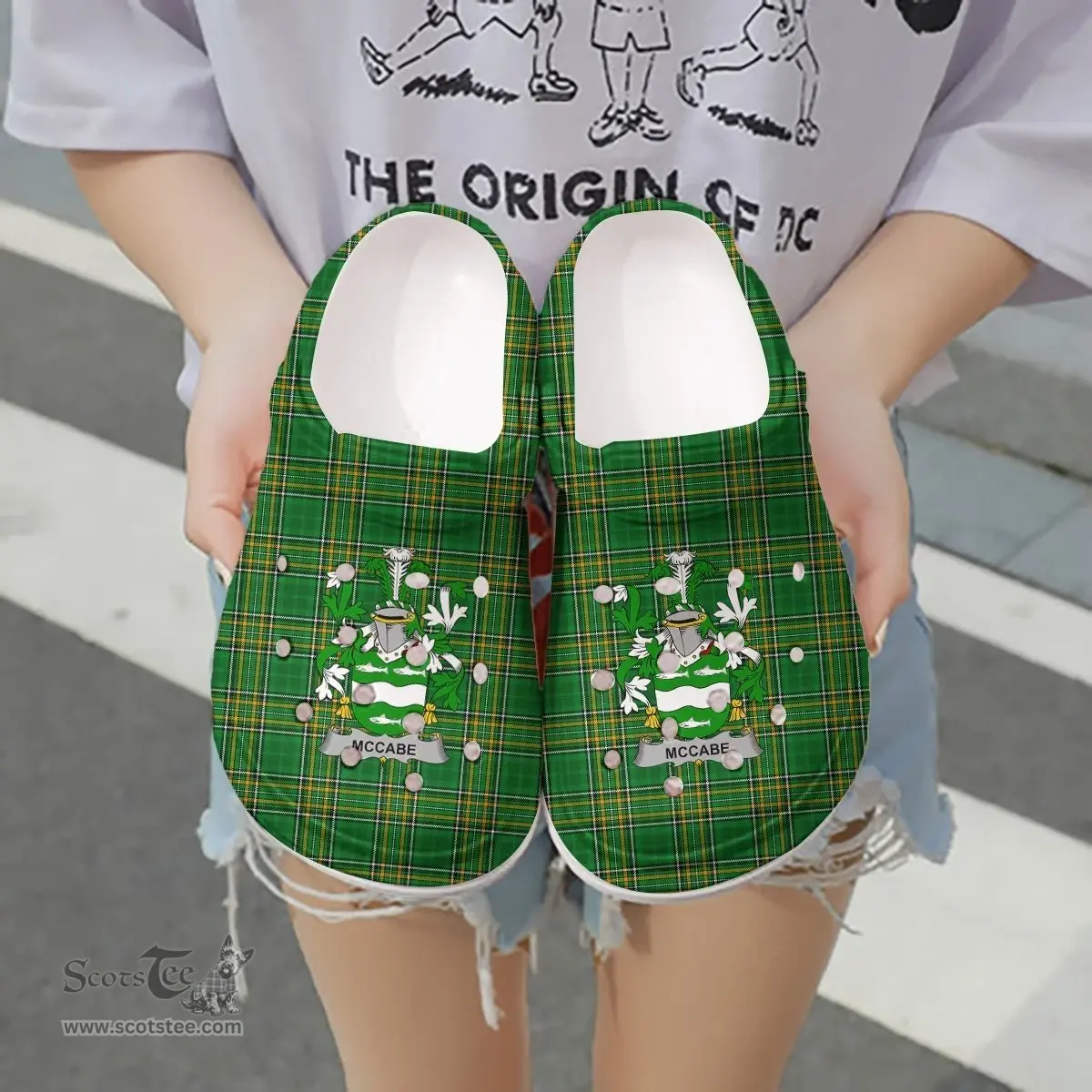 Irish McCabe Coat of Arms Family Crest Ireland Clogs Irish National Tartan Irish County Clogs