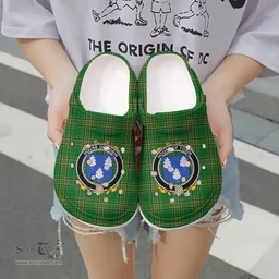 Irish House of TOBIN Coat of Arms Family Crest Ireland Clogs Irish National Tartan Irish County Clogs