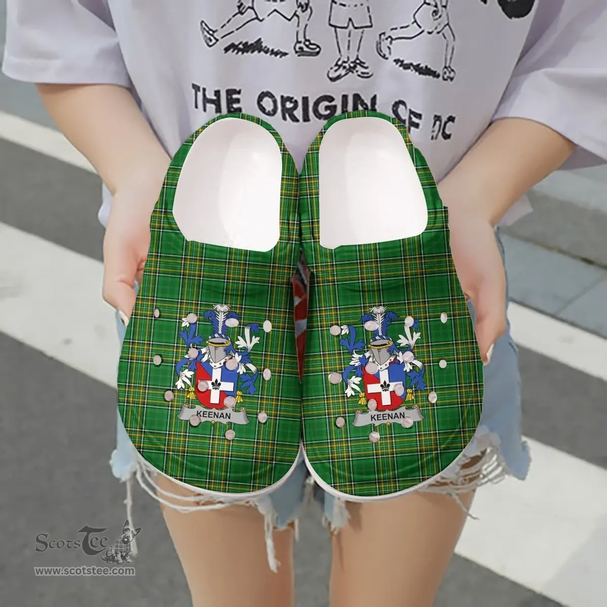 Irish Keegan or Egan Coat of Arms Family Crest Ireland Clogs Irish National Tartan Irish County Clogs