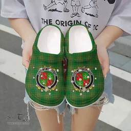 Irish House of O'NAGHTEN Coat of Arms Family Crest Ireland Clogs Irish National Tartan Irish County Clogs