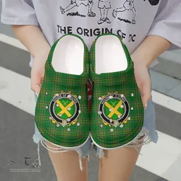 Irish House of O'DOWD Coat of Arms Family Crest Ireland Clogs Irish National Tartan Irish County Clogs