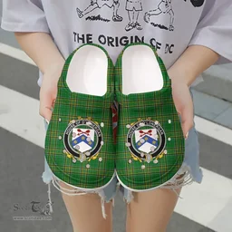Irish House of O'LONERGAN Coat of Arms Family Crest Ireland Clogs Irish National Tartan Irish County Clogs