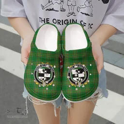 Irish House of O'SULLIVAN Coat of Arms Family Crest Ireland Clogs Irish National Tartan Irish County Clogs