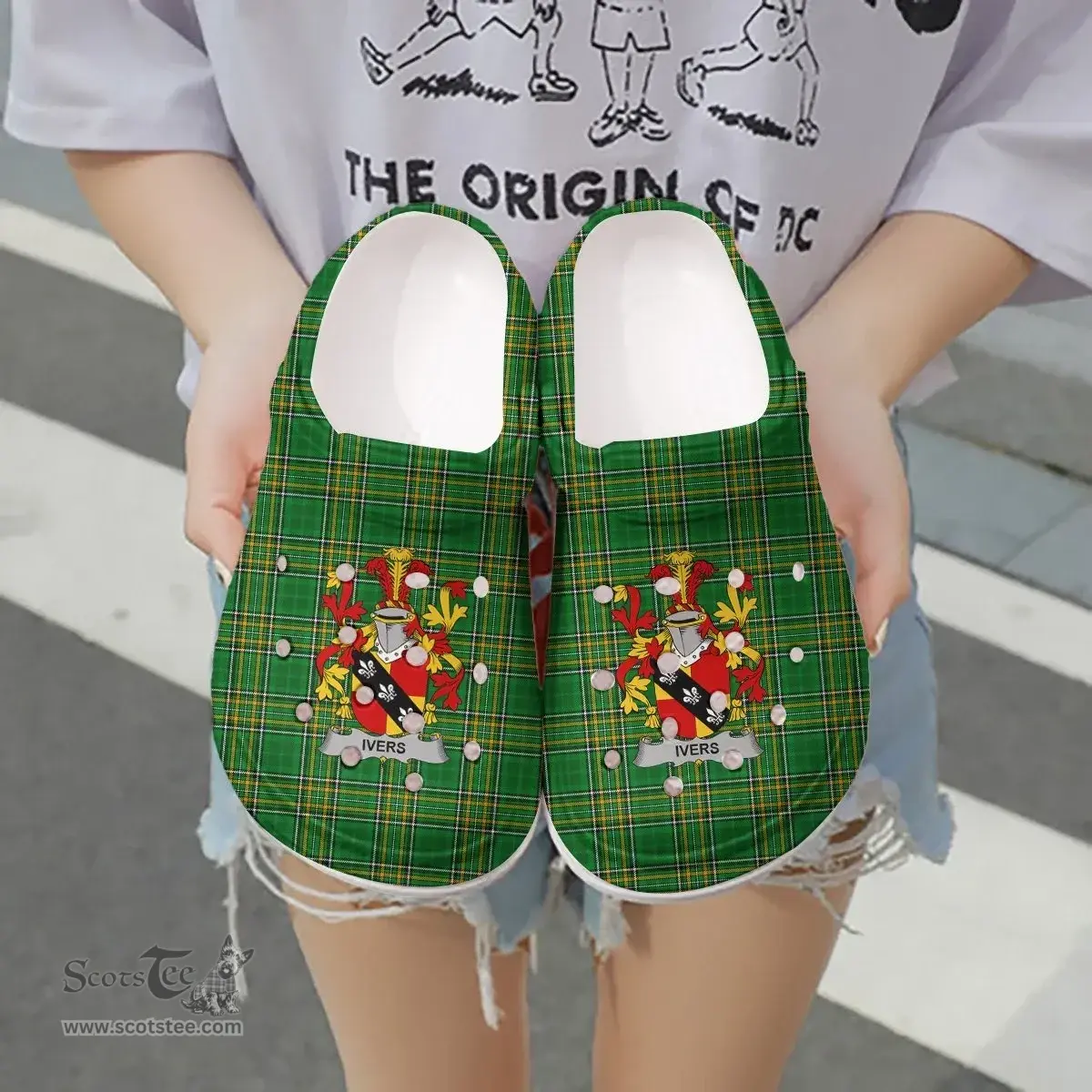 Irish Ivers Coat of Arms Family Crest Ireland Clogs Irish National Tartan Irish County Clogs
