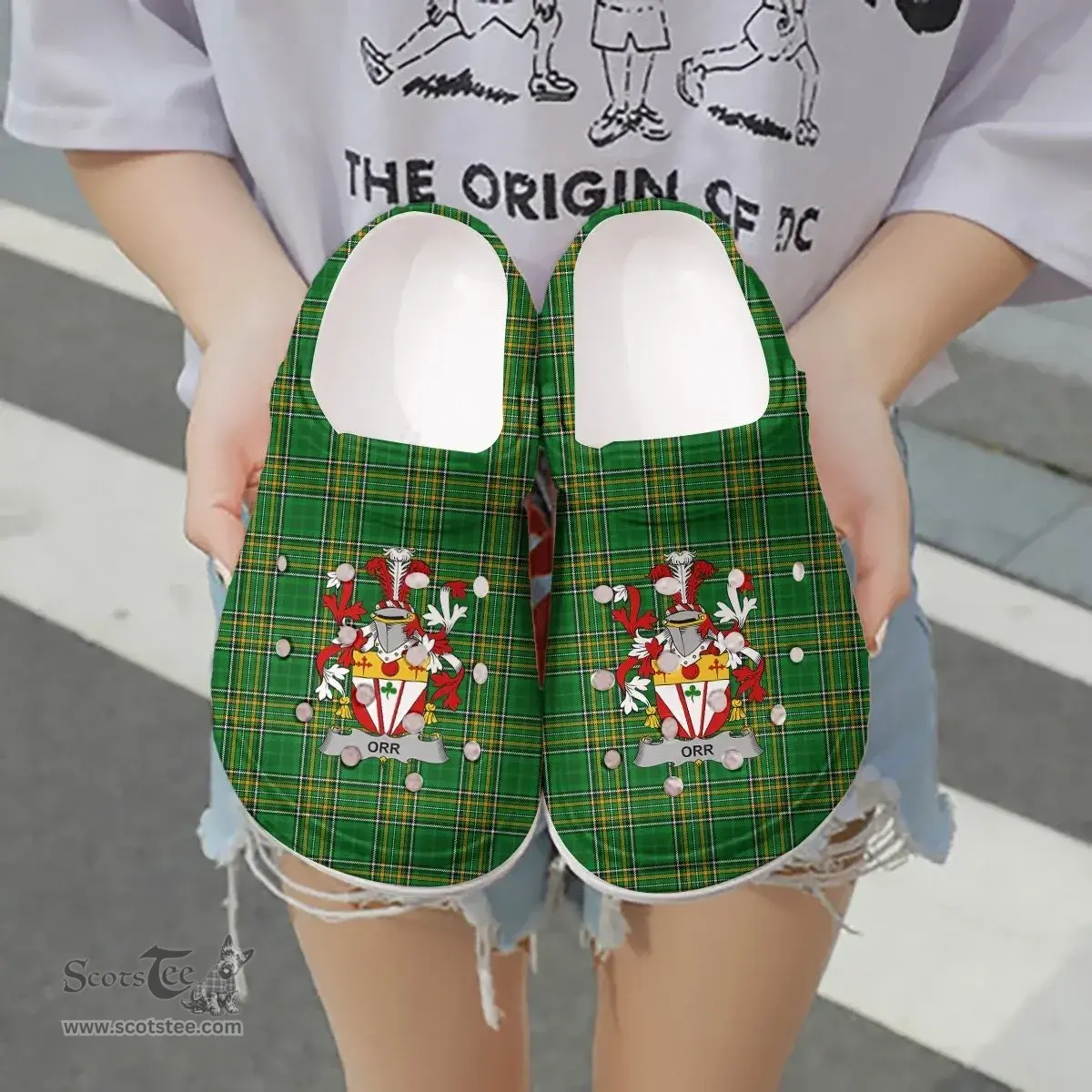 Irish Orr Coat of Arms Family Crest Ireland Clogs Irish National Tartan Irish County Clogs