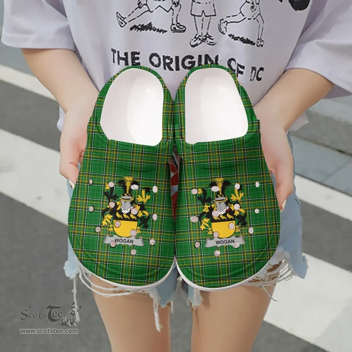 Irish Wogan Coat of Arms Family Crest Ireland Clogs Irish National Tartan Irish County Clogs