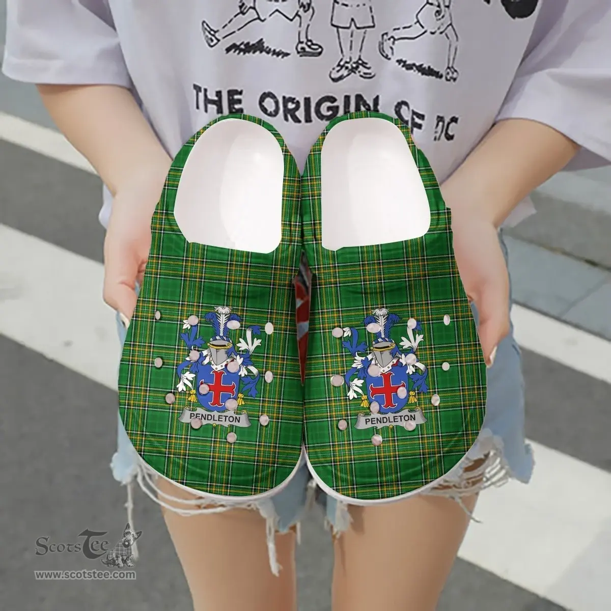 Irish Pendleton Coat of Arms Family Crest Ireland Clogs Irish National Tartan Irish County Clogs
