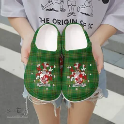 Irish Sarsfield Coat of Arms Family Crest Ireland Clogs Irish National Tartan Irish County Clogs