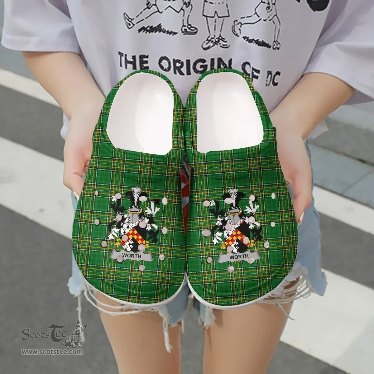 Irish Worthing Coat of Arms Family Crest Ireland Clogs Irish National Tartan Irish County Clogs