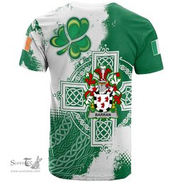 Irish Barran Coat of Arms Irish Family Crest T Shirt Irish Celtic Cross T Shirt