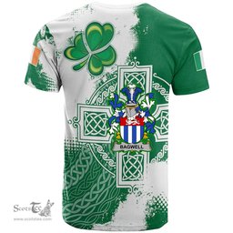 Irish Bagwell Coat of Arms Irish Family Crest T Shirt Irish Celtic Cross T Shirt