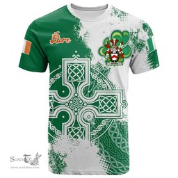 Irish Behan Coat of Arms Irish Family Crest T Shirt Irish Celtic Cross T Shirt