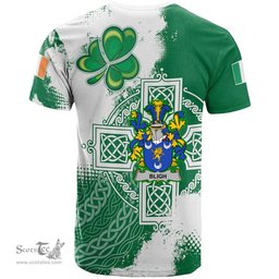 Irish Bligh Coat of Arms Irish Family Crest T Shirt Irish Celtic Cross T Shirt
