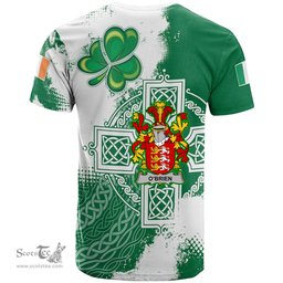 Irish Brien or O Brien Coat of Arms Irish Family Crest T Shirt Irish Celtic Cross T Shirt