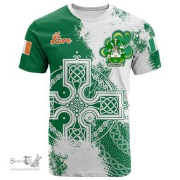 Irish Connell or O Connell Coat of Arms Irish Family Crest T Shirt Irish Celtic Cross T Shirt