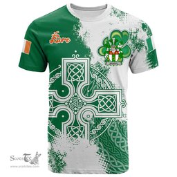 Irish Brophy or O Brophy Coat of Arms Irish Family Crest T Shirt Irish Celtic Cross T Shirt