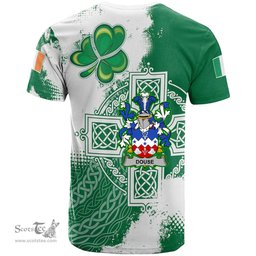 Irish Douse or Dowse Coat of Arms Irish Family Crest T Shirt Irish Celtic Cross T Shirt