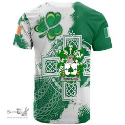 Irish Concanon or O Concanon Coat of Arms Irish Family Crest T Shirt Irish Celtic Cross T Shirt