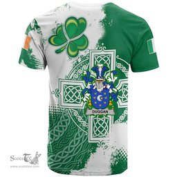 Irish Duggan or O Duggan Coat of Arms Irish Family Crest T Shirt Irish Celtic Cross T Shirt