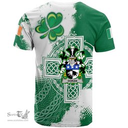 Irish Doran or O Doran Coat of Arms Irish Family Crest T Shirt Irish Celtic Cross T Shirt