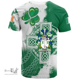 Irish Dea or O Dea Coat of Arms Irish Family Crest T Shirt Irish Celtic Cross T Shirt