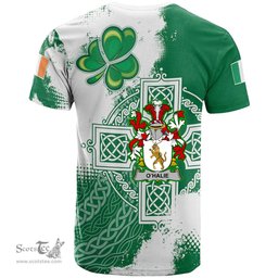 Irish Halie or O Halie Coat of Arms Irish Family Crest T Shirt Irish Celtic Cross T Shirt