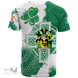 Irish Francis Coat of Arms Irish Family Crest T Shirt Irish Celtic Cross T Shirt