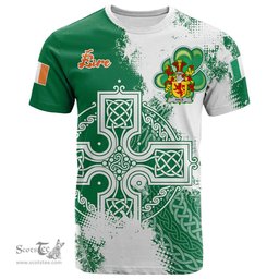 Irish Hale or McHale Coat of Arms Irish Family Crest T Shirt Irish Celtic Cross T Shirt