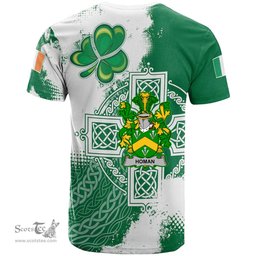 Irish Homan or Howman Coat of Arms Irish Family Crest T Shirt Irish Celtic Cross T Shirt