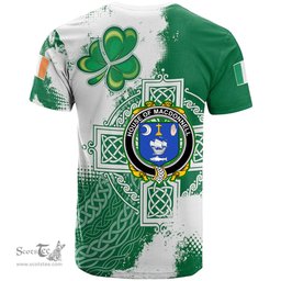 Irish House of MACDONNELL Clare and Connacht Coat of Arms Irish Family Crest T Shirt Irish Celtic Cross T Shirt