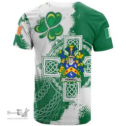Irish Fennell or O Fennell Coat of Arms Irish Family Crest T Shirt Irish Celtic Cross T Shirt