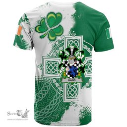 Irish Hand or McClave Coat of Arms Irish Family Crest T Shirt Irish Celtic Cross T Shirt