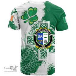 Irish House of MACSHEEHY Coat of Arms Irish Family Crest T Shirt Irish Celtic Cross T Shirt